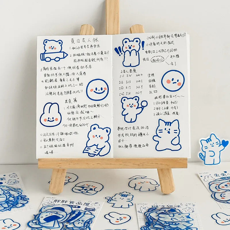 Blue Line Waterproof Stickers, Various