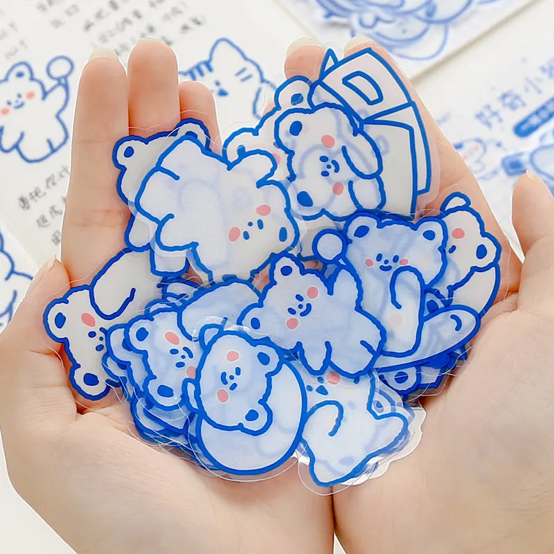 Blue Line Waterproof Stickers, Various