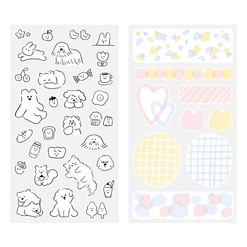 Stickers Two Sheets ''Cute Motif''