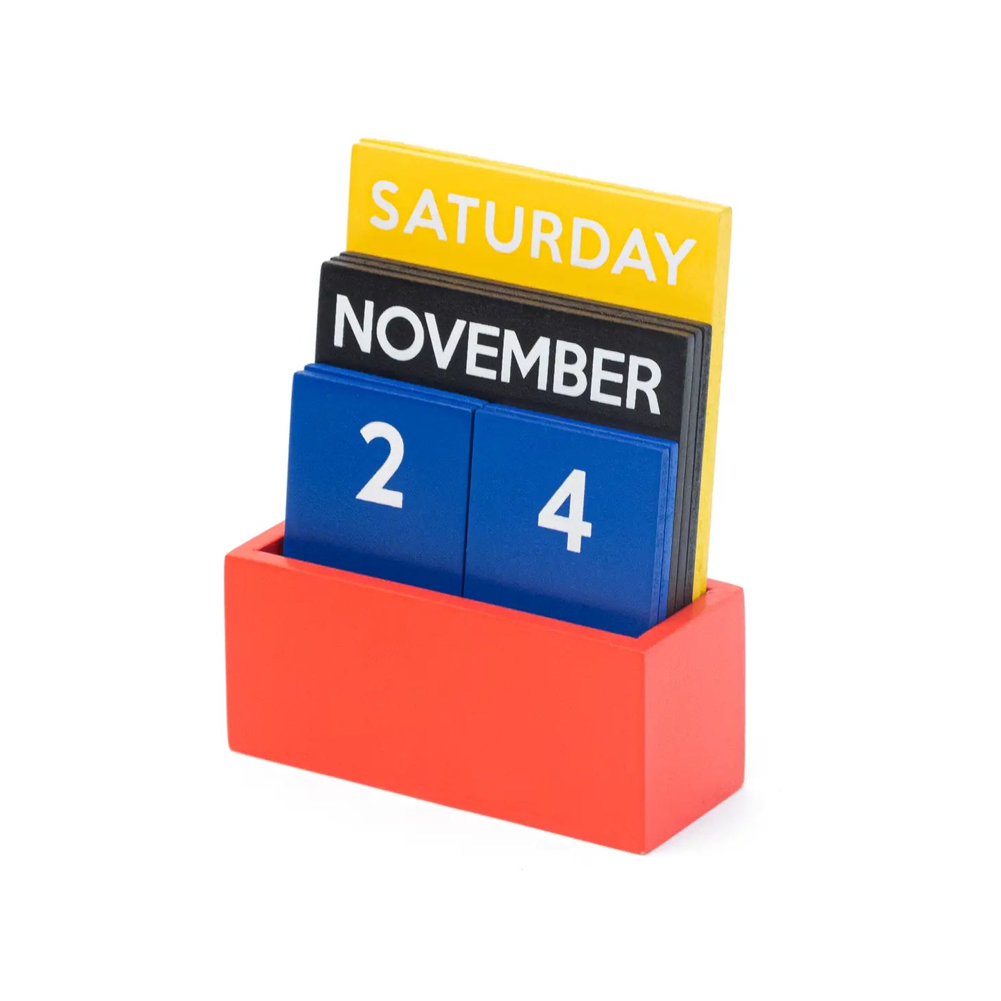 Wooden Perpetual Calendar, Small ''Multicolour''