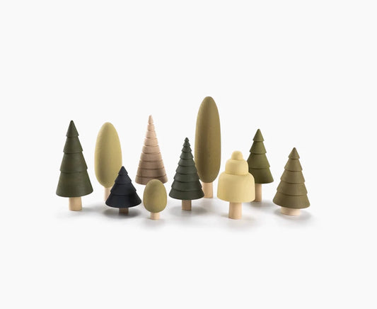 Wooden Tree Set, 10 Pieces