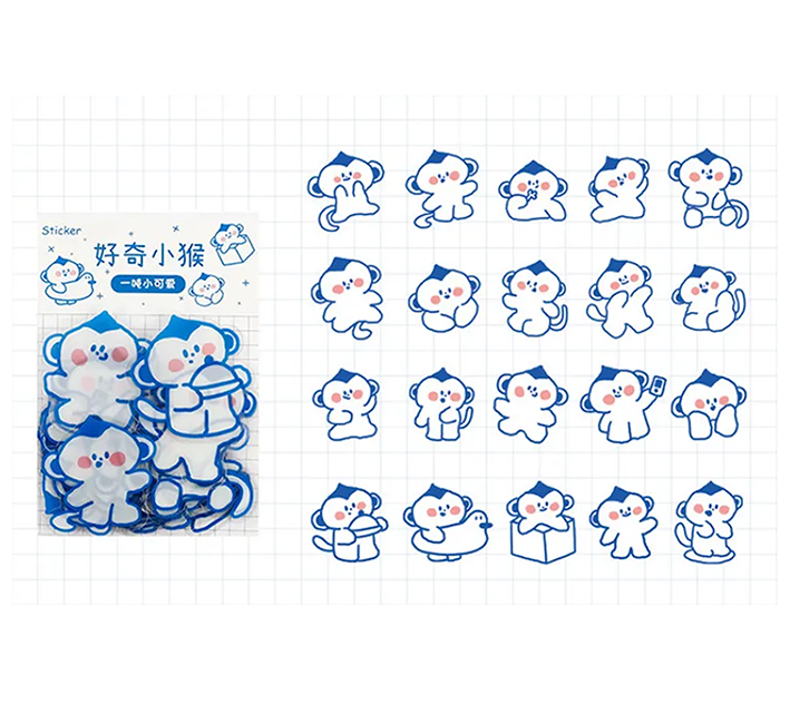 Blue Line Waterproof Stickers, Various