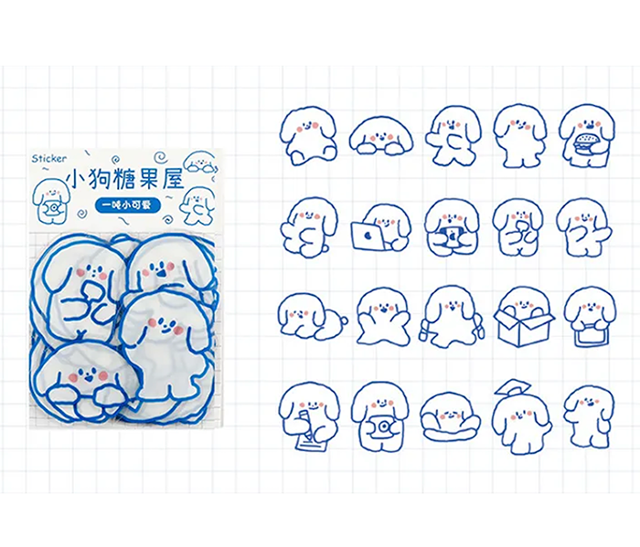 Blue Line Waterproof Stickers, Various