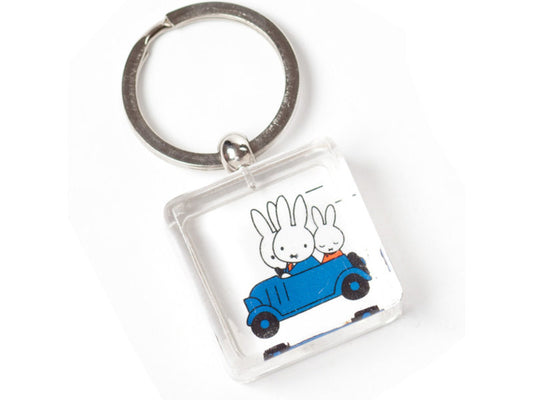 Miffy Keychain ''Miffy Driving a Car''